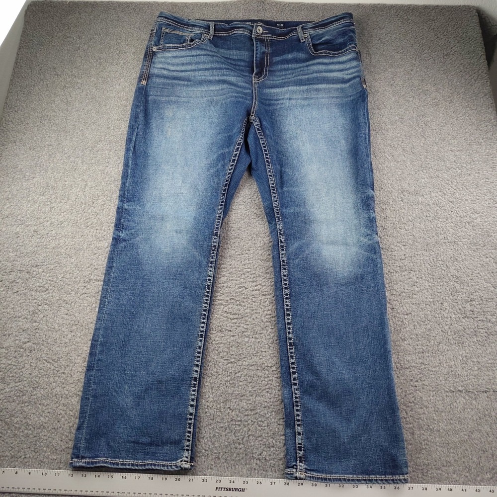 BKE Jeans Mens 42x32 Tyler Blue Straight Leg Stretch Denim ABS23348 EUC